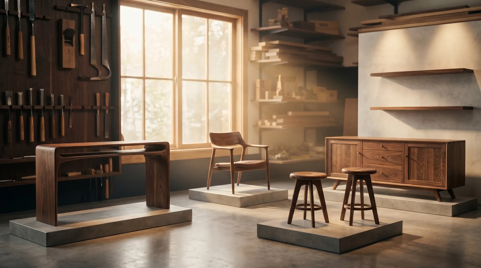Salle d'exposition de l'atelier